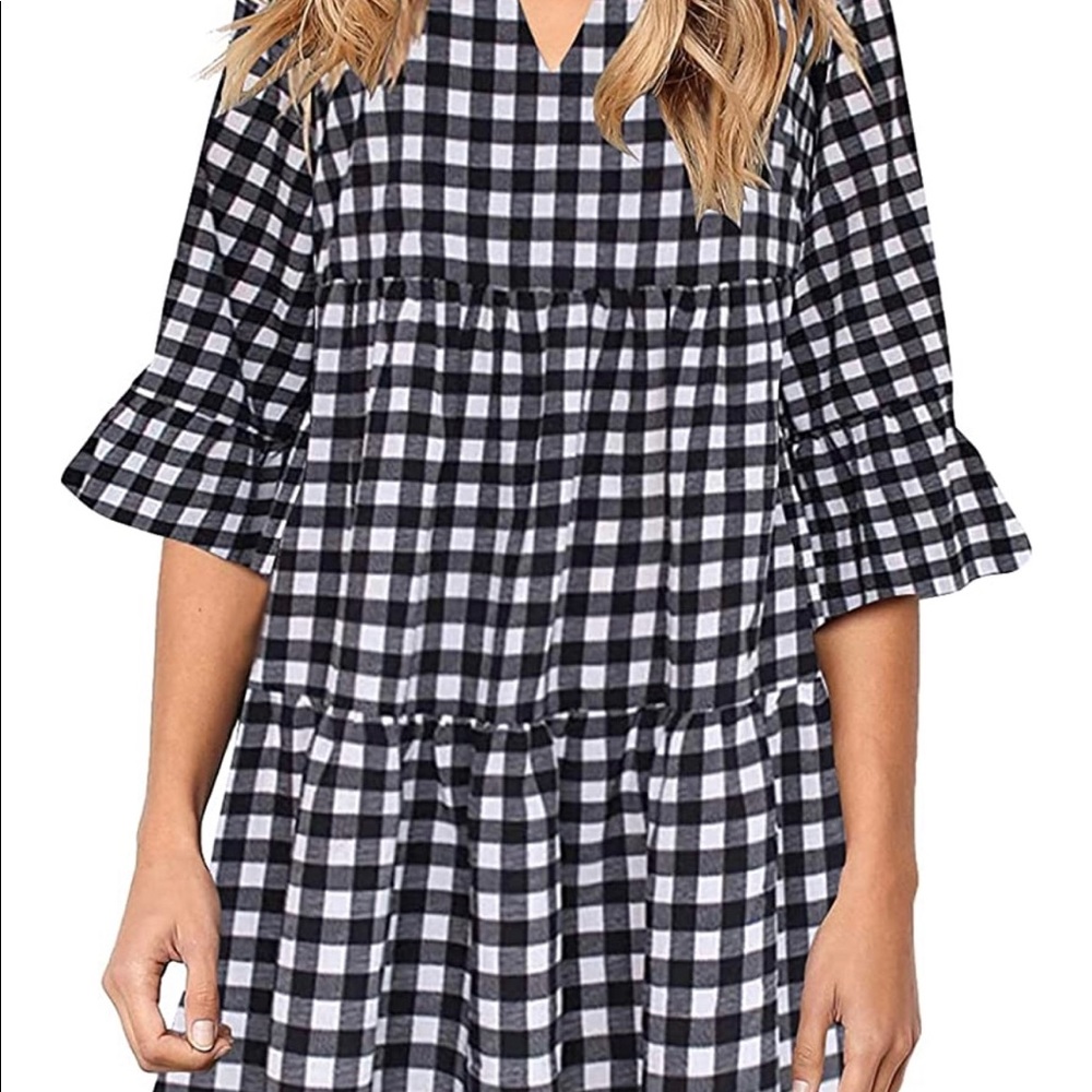 Black and White Gingham Dress